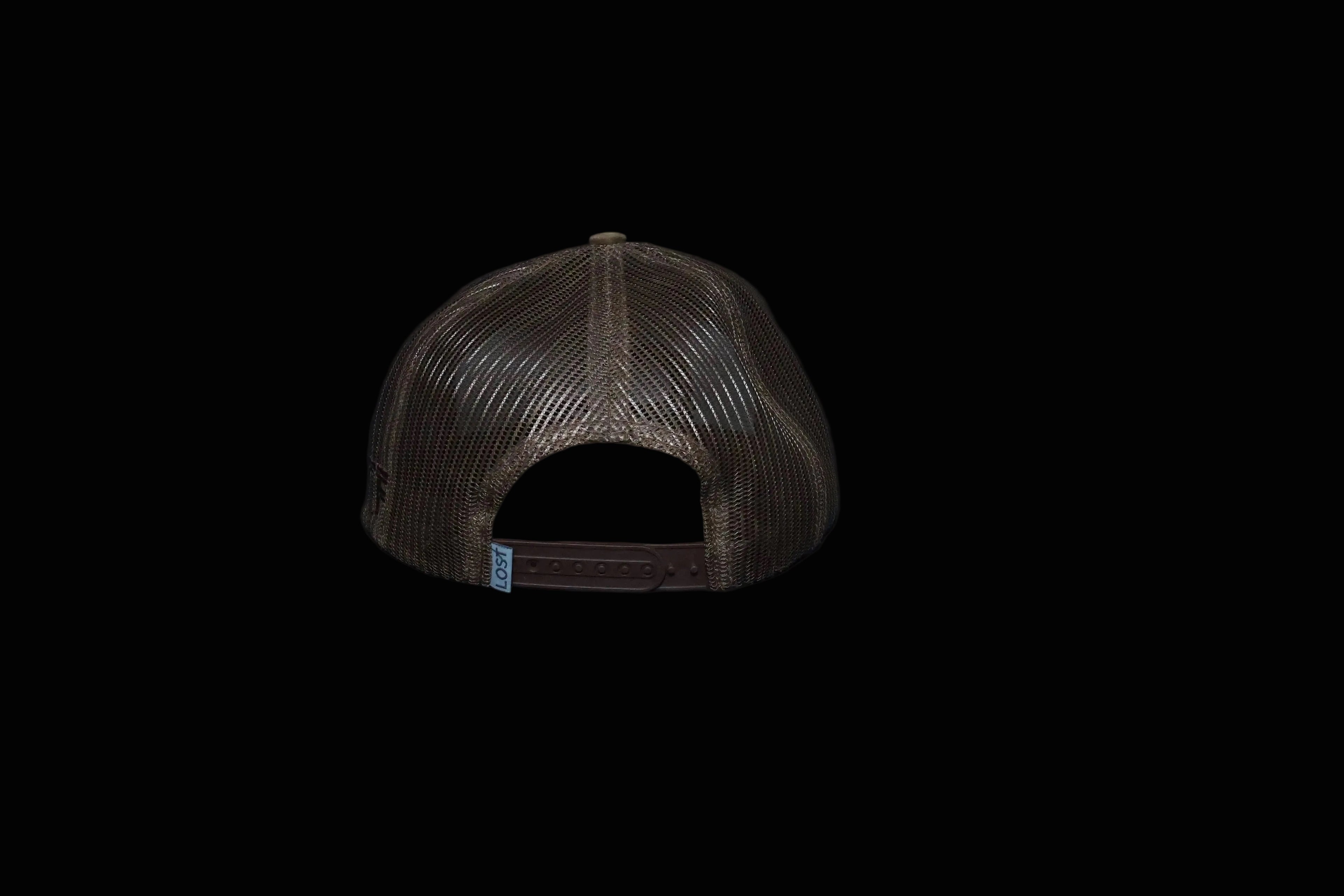 Embroidered Mallard Curl Waxed Brown 7 Panel